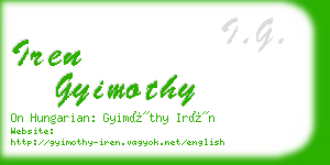 iren gyimothy business card